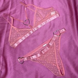 SOLD ON DEPOP💖Sheer Heart Lingerie Set💖